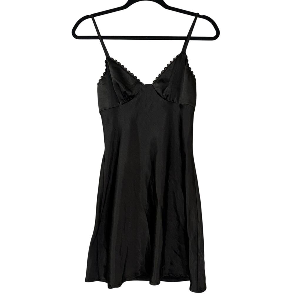 Princess Polly Satin Babydoll Little Black Dress Women’s 2 Bachelorette Party